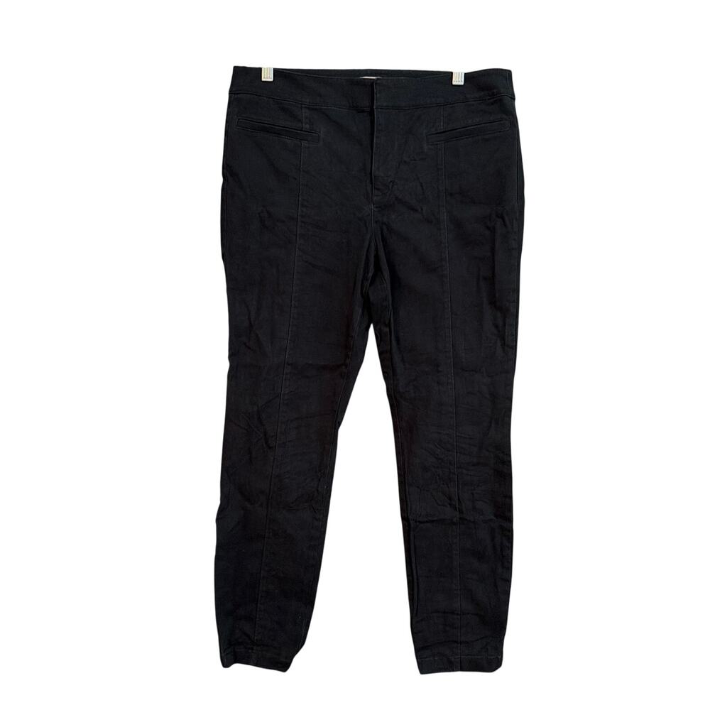 LOFT Outlet Womens Pants Black Petite Mid Rise Skinny Ankle Casual Stretch 12P